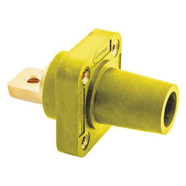 Receptáculo Hembra Hubbell Wiring Device-Kellems, Amarillo, Puntas Dobles - HBLFRBY