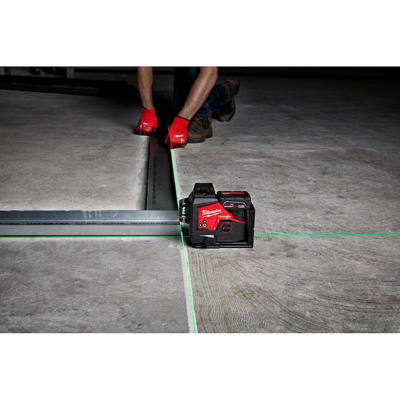 Milwaukee M12 12-Volt Lithium-Ion Inalámbrico Verde 250 ft. Kit de Nivel Láser de 3 Planos con Medidor de Distancia Láser - 3632-21-48-22-9802