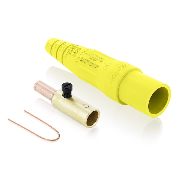 Conjunto de Conector Eléctrico Leviton 16 Serie Macho Enchufe 3 0 - 4 0 Amarillo - 16D28-UY
