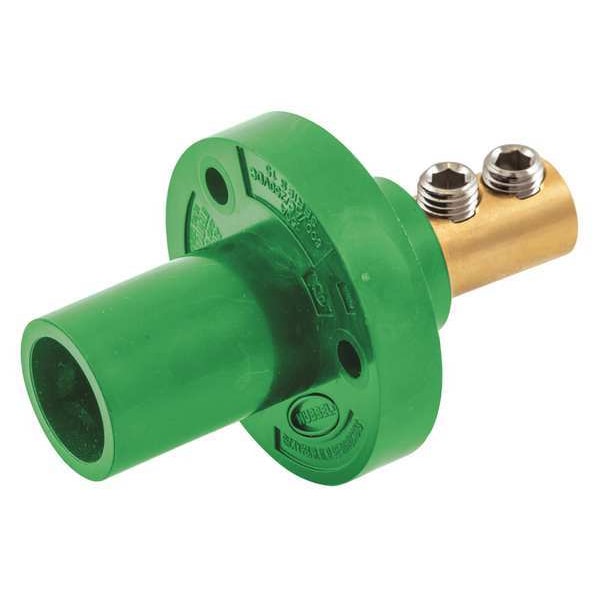 Receptáculo Macho de Hubbell Wiring Device-Kellems, Verde, 8-2, 150AC/DC - HBL15MRGN