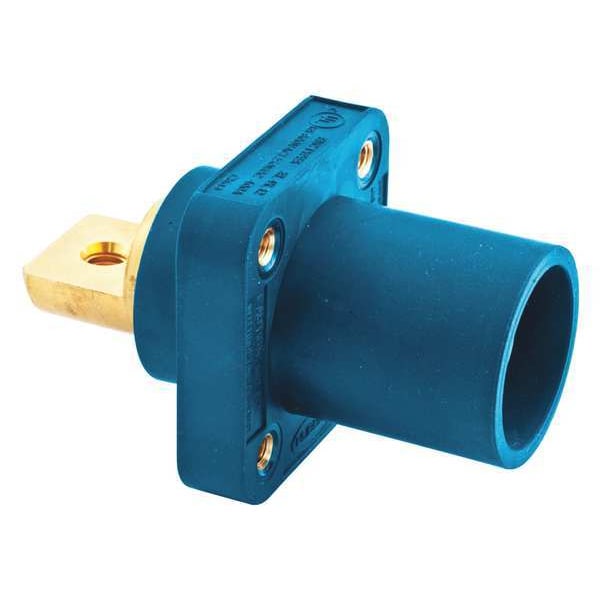 Receptáculo Hubbell Wiring Device-Kellems, Doble Tornillo de Fijación, Azul, Macho - HBLMRBBL