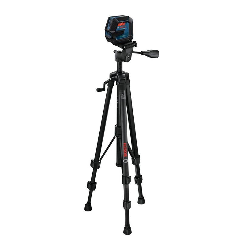 Bosch 100 ft. Láser autonivelante verde con tecnología VisiMax, montura en L-Bracket más trípode compacto con altura ajustable - GLL10040G+BT150
