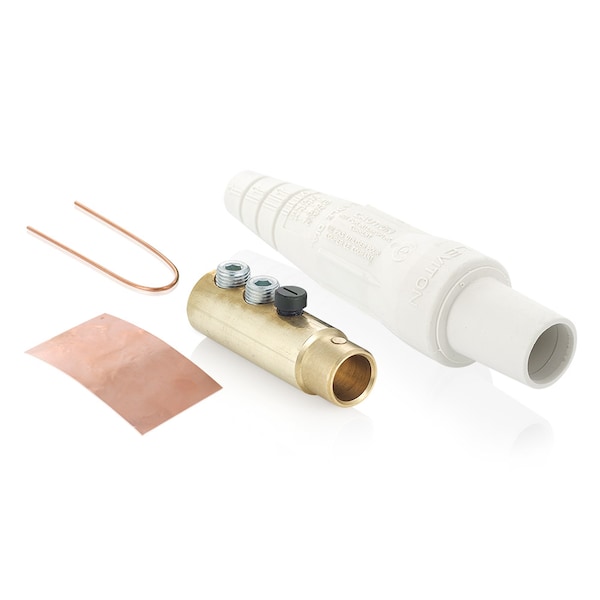 Leviton Female Connectr, Wht, 2/0-4/0, Tpr, 300Ac/Dc - 16D33-UW