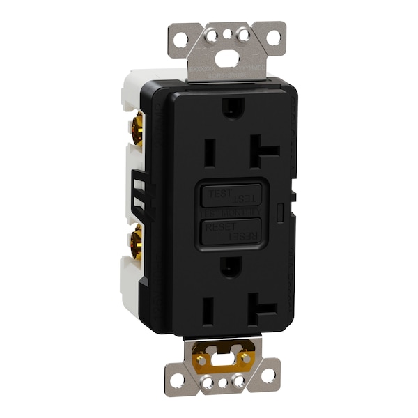 Socket-Outlet Square D, Serie X, 20 A, Decorativo, Dúplex, 20 Amperios, 125 V:-:125VAC - SQR51201BK