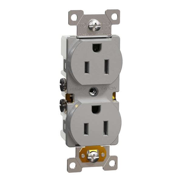 Contacto eléctrico Square D, Serie X, 15 A, Estándar, Dúplex, 15 Amperes, 125 V:-:125VAC - SQR42101GY