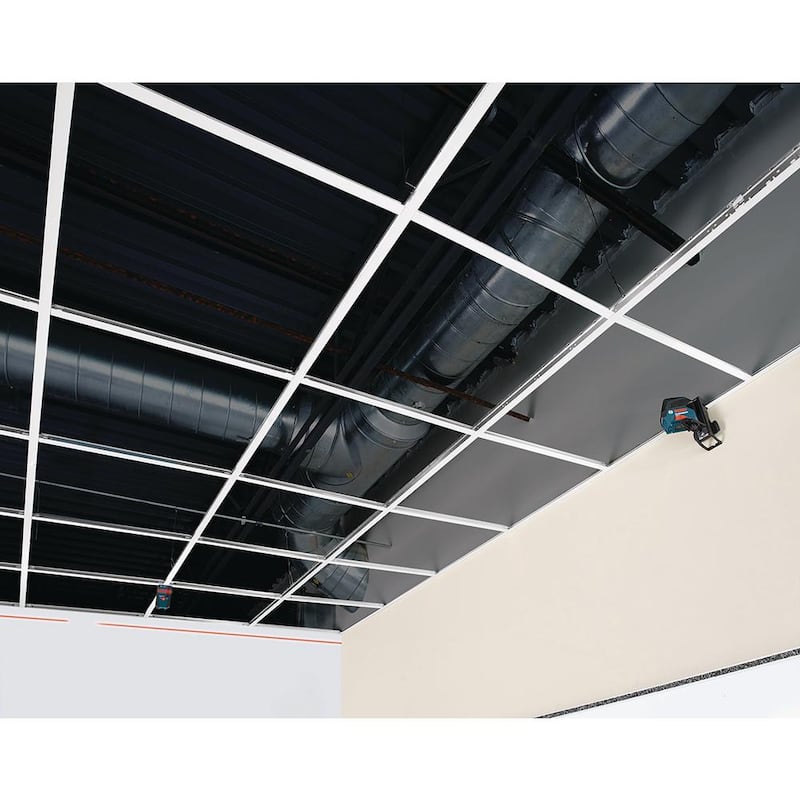Nivel láser de líneas cruzadas de 65 pies con puntos de plomada, autonivelante, incluye estuche rígido y soporte de precisión - GCL 2-160 de Bosch