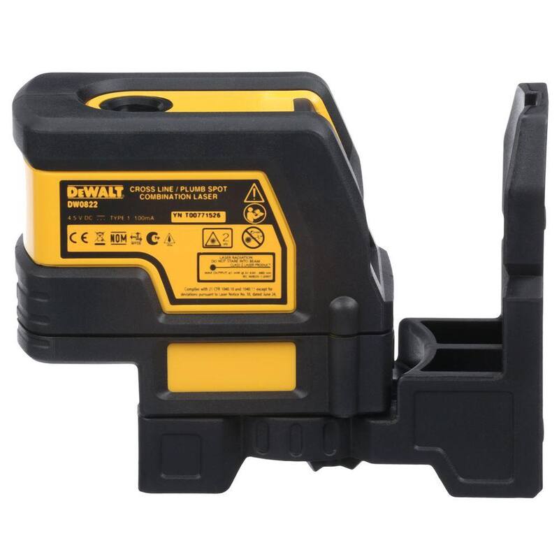 DEWALT 165 ft. Nivel de láser de línea cruzada y punto de plomada autonivelante rojo con (3) baterías AAA y estuche - DW0822