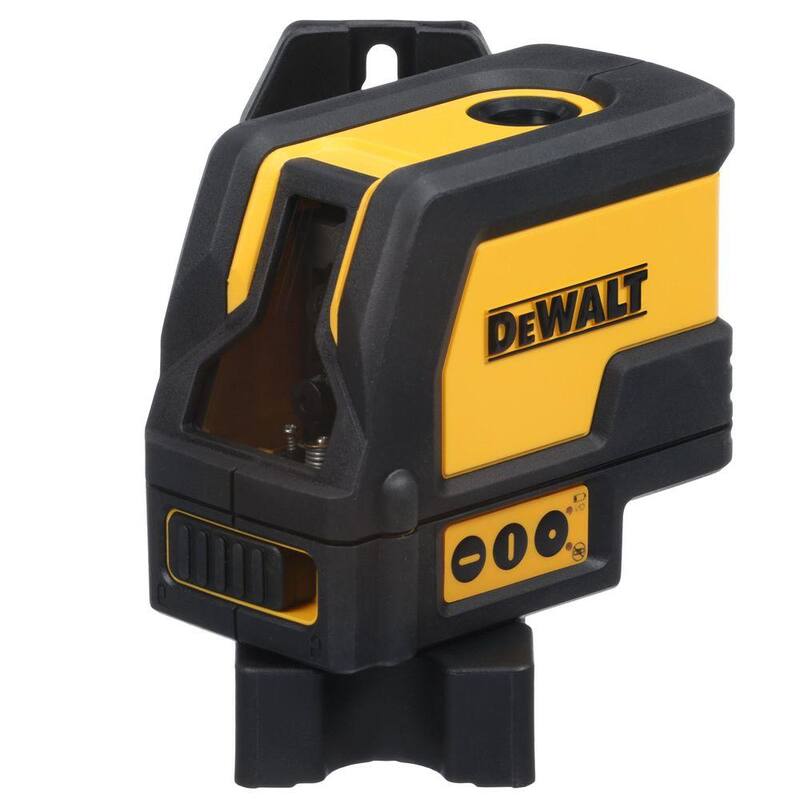 DEWALT 165 ft. Nivel de láser de línea cruzada y punto de plomada autonivelante rojo con (3) baterías AAA y estuche - DW0822