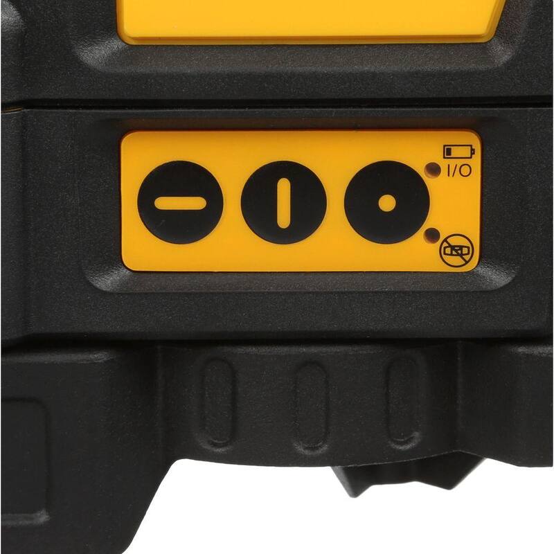 DEWALT 165 ft. Nivel de láser de línea cruzada y punto de plomada autonivelante rojo con (3) baterías AAA y estuche - DW0822