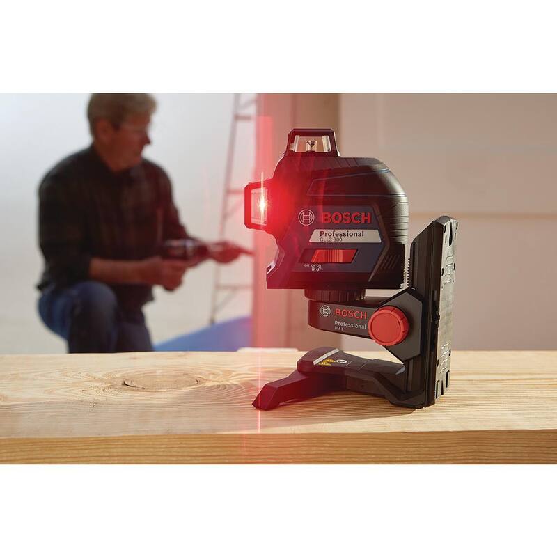 Nivel láser 360 grados de 200 pies en rojo con tecnología Visimax, montaje ajustable fino y estuche rígido - GLL3-300