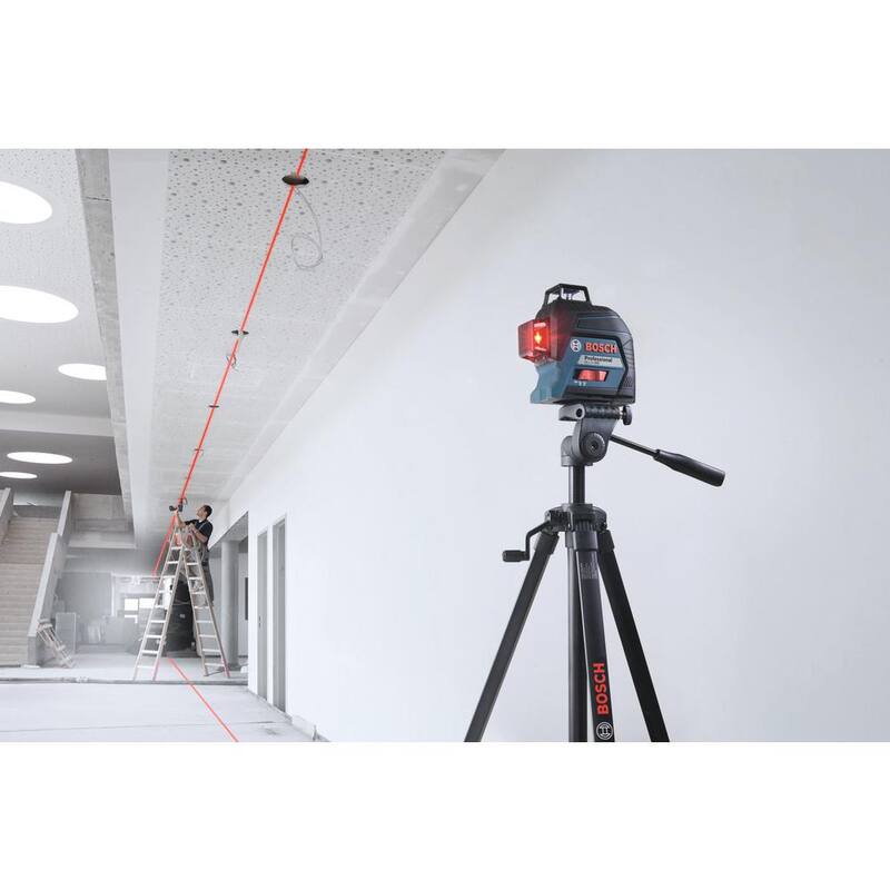 Nivel láser 360 grados de 200 pies en rojo con tecnología Visimax, montaje ajustable fino y estuche rígido - GLL3-300
