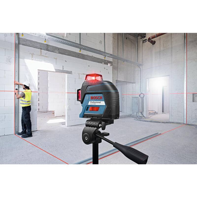 Nivel láser 360 grados de 200 pies en rojo con tecnología Visimax, montaje ajustable fino y estuche rígido - GLL3-300
