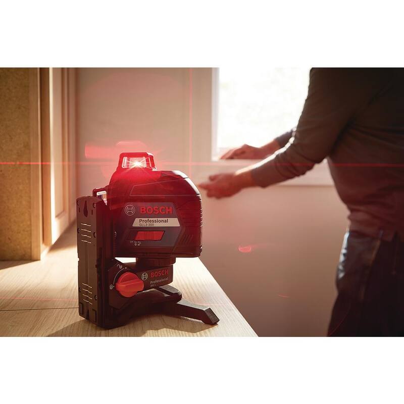 Nivel láser 360 grados de 200 pies en rojo con tecnología Visimax, montaje ajustable fino y estuche rígido - GLL3-300