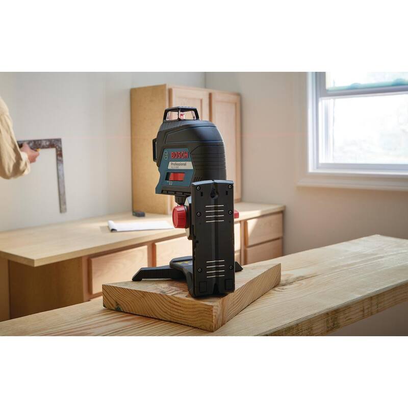 Nivel láser 360 grados de 200 pies en rojo con tecnología Visimax, montaje ajustable fino y estuche rígido - GLL3-300