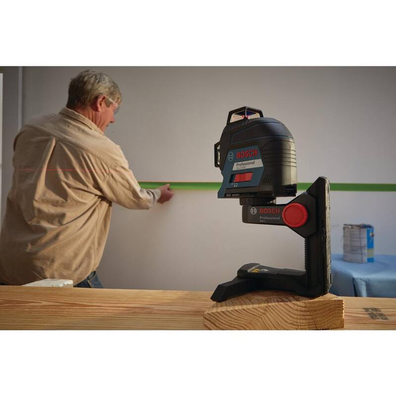 Nivel láser 360 grados de 200 pies en rojo con tecnología Visimax, montaje ajustable fino y estuche rígido - GLL3-300