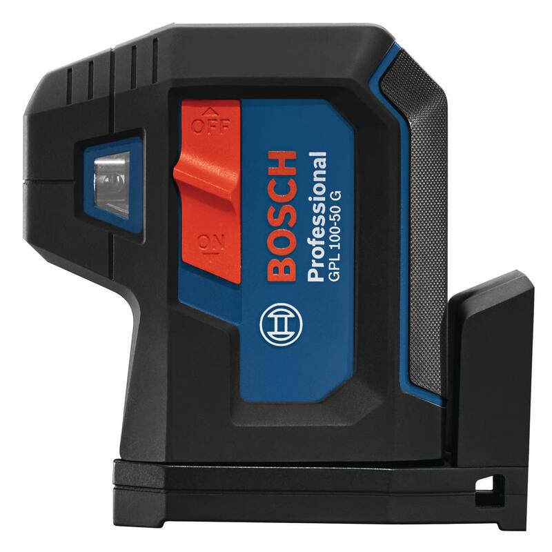 Bosch 125 pies. Nivel láser autonivelante de 5 puntos en verde con tecnología VisiMax, montura multipropósito integrada y estuche rígido de transporte - GPL100-50G