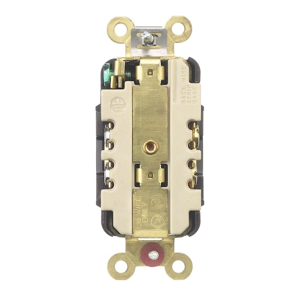 Receptáculo Dúplex Tradicional, 15 A, 125V AC, Montaje al Ras, Salida Dúplex Estándar, 5-15R, Café - HBL5262