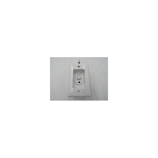 Contacto para reloj con colgador Eaton 2P 15A 125V blanco 3 cables Resistente a manipulaciones - TR775W-BOX-SP