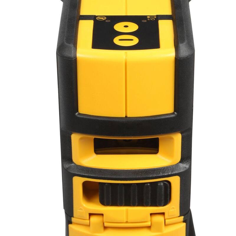 Nivel láser autonivelante DEWALT de 165 pies con 5 puntos rojos y línea horizontal, con (3) pilas AA y estuche - DW0851