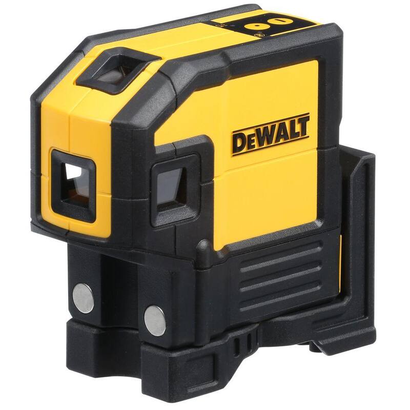 Nivel láser autonivelante DEWALT de 165 pies con 5 puntos rojos y línea horizontal, con (3) pilas AA y estuche - DW0851