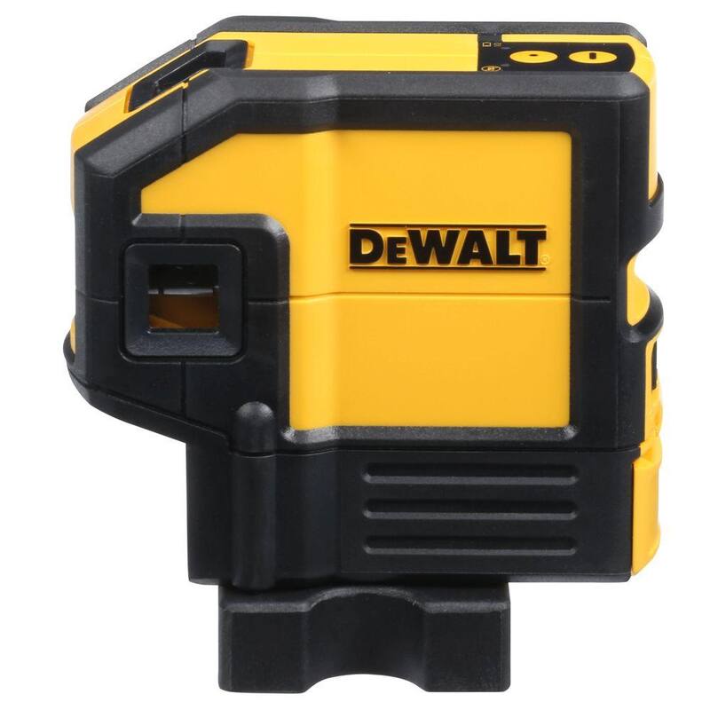 Nivel láser autonivelante DEWALT de 165 pies con 5 puntos rojos y línea horizontal, con (3) pilas AA y estuche - DW0851
