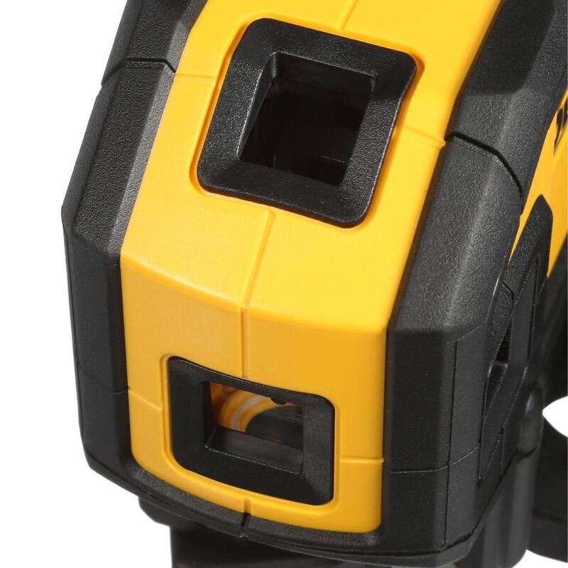 Nivel láser autonivelante DEWALT de 165 pies con 5 puntos rojos y línea horizontal, con (3) pilas AA y estuche - DW0851