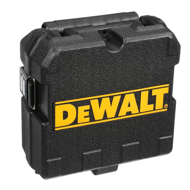 Nivel láser autonivelante DEWALT de 165 pies con 5 puntos rojos y línea horizontal, con (3) pilas AA y estuche - DW0851