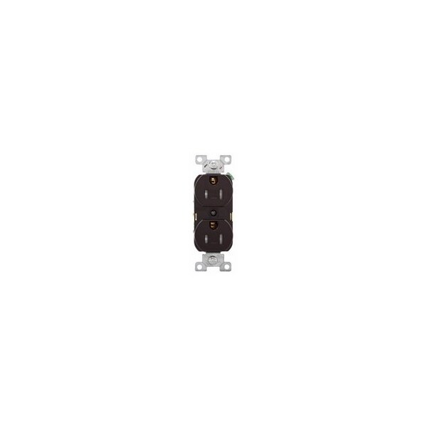 Contacto Doble Eaton 15A 125V Color Café Resistente a Manipulaciones - TRBR15B-BXSP