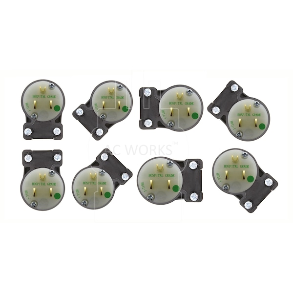 Conector médico/hospitalario de grado 15A 125V NEMA 5-15P con todos los ángulos de enchufe UL C-UL Approval - ASEMD515P
