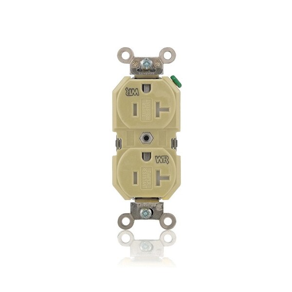 Leviton WALL FIXTURE 5-20R RECEP WR TR IVORY - TWR20-I