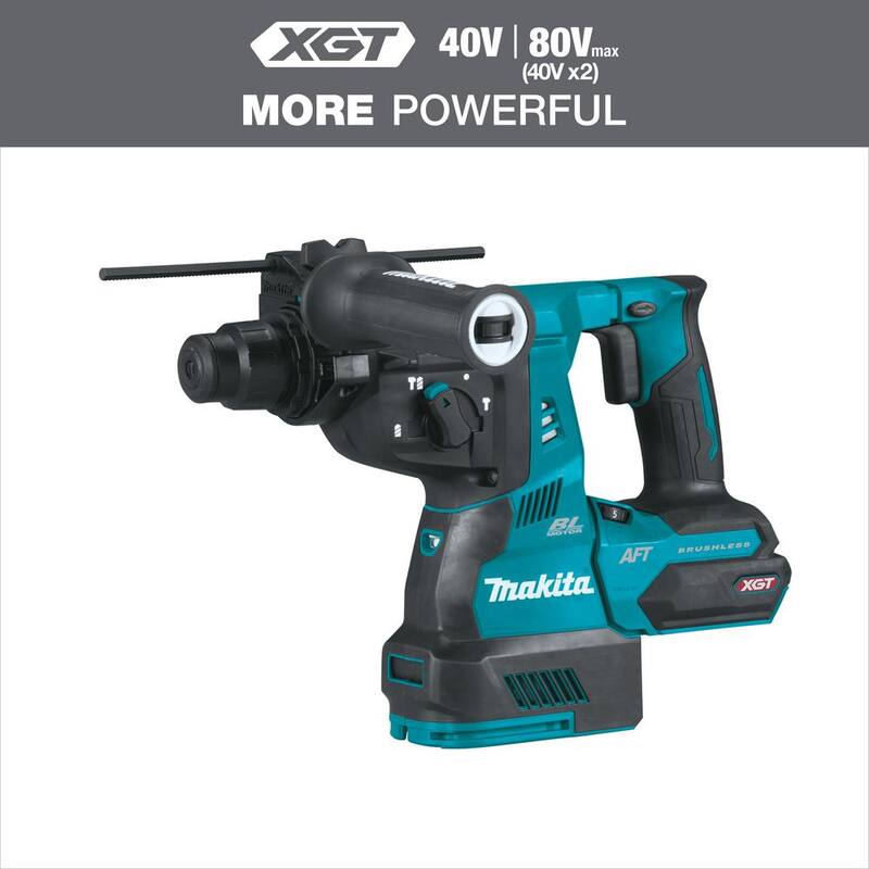 Martillo rotativo inalámbrico sin escobillas Makita 40V Max XGT de 1-1/8 pulgadas, AFT, capacidad AWS (solo herramienta) - GRH01Z