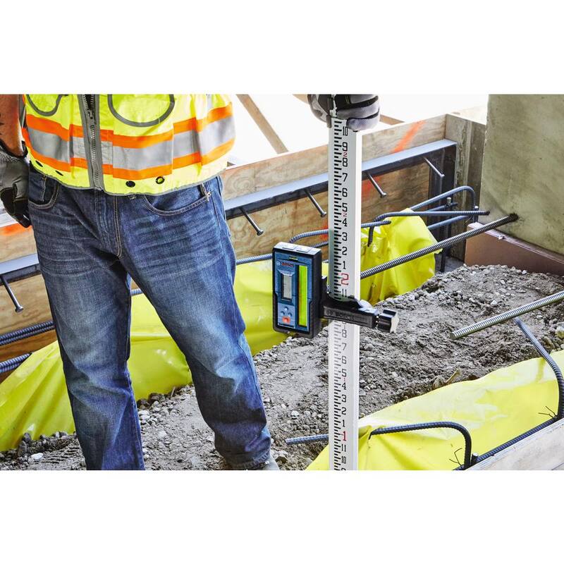 Receptor de nivel láser rotativo de luz roja y verde de 1,000 pies de Bosch - LR20