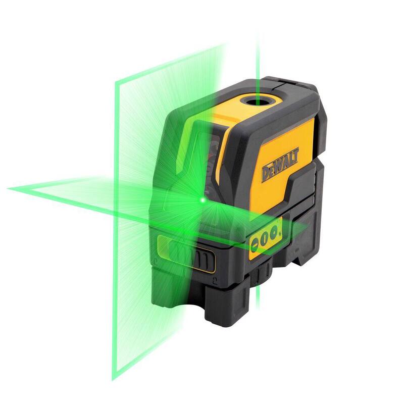 Nivel láser verde de línea cruzada y punto de 100 pies DEWALT - DW0822CG