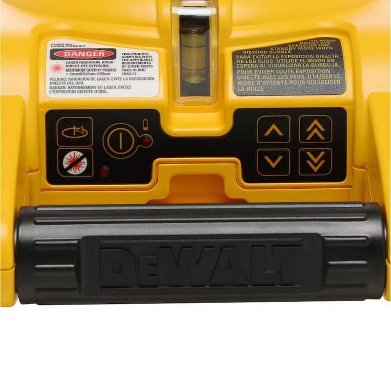 DEWALT Nivel Láser Rotativo Autonivelante de 150 pies en Rojo con Detector y Abrazadera, Soporte de Pared, Control Remoto, Bolsa, (2) Pilas D y (1) Pila de 9V - DW074KD