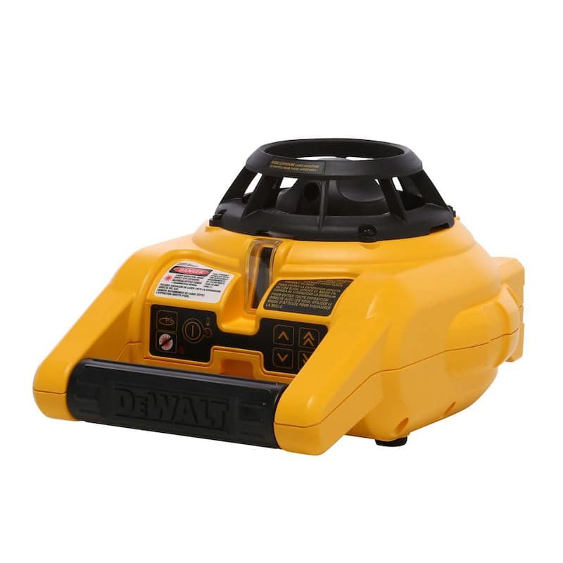 DEWALT Nivel Láser Rotativo Autonivelante de 150 pies en Rojo con Detector y Abrazadera, Soporte de Pared, Control Remoto, Bolsa, (2) Pilas D y (1) Pila de 9V - DW074KD