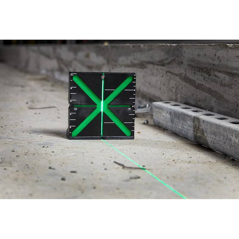 Nivel láser de línea transversal y puntos de plomada verde Milwaukee M12 de 12 voltios de 125 ft sin cable de iones de litio con objetivo de alineación (solo herramienta) - 3622-20-48-35-1111