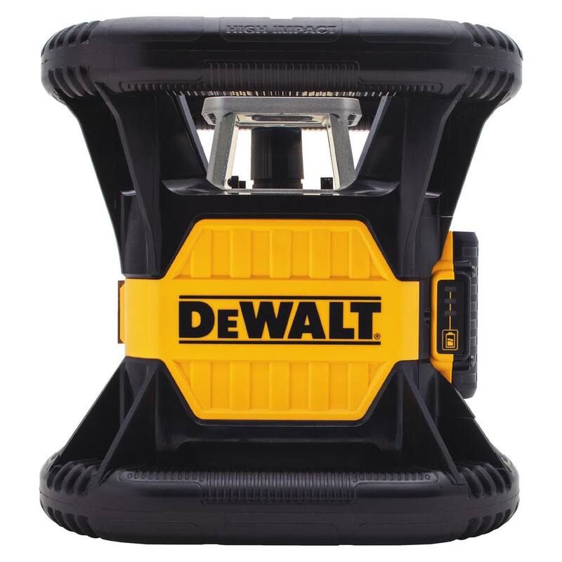 Nivel láser rotativo autonivelante verde DEWALT 20V MAX de 250 pies con batería de 2.0Ah, cargador y estuche TSTAK - DW079LG