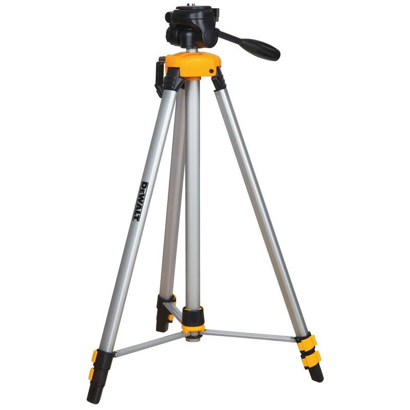Kit de nivel láser de línea cruzada autonivelante rojo de 165 pies con batería de iones de litio DEWALT 12V MAX y trípode ajustable y portátil - DW088LRWDW0881T