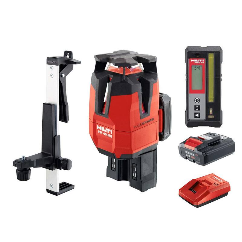Hilti 33 ft. PM 40-MG Multi-Line Green Laser with Receiver, Wall Mount and Adapter - 3586412

Láser verde de líneas múltiples Hilti 40-MG PM de 33 pies con receptor, montaje en pared y adaptador - 3586412