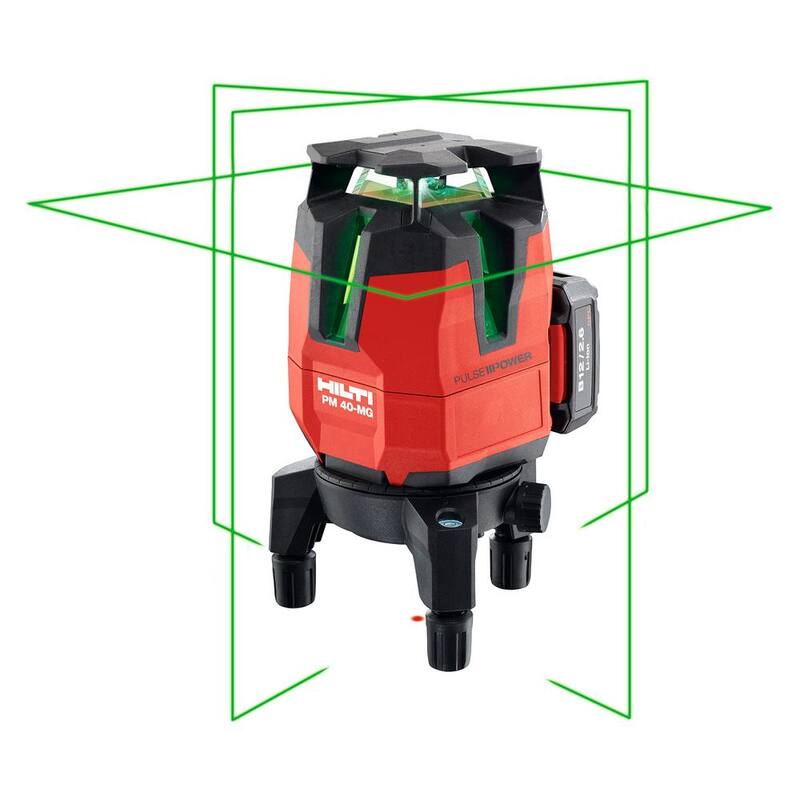 Hilti 33 ft. PM 40-MG Multi-Line Green Laser with Receiver, Wall Mount and Adapter - 3586412

Láser verde de líneas múltiples Hilti 40-MG PM de 33 pies con receptor, montaje en pared y adaptador - 3586412