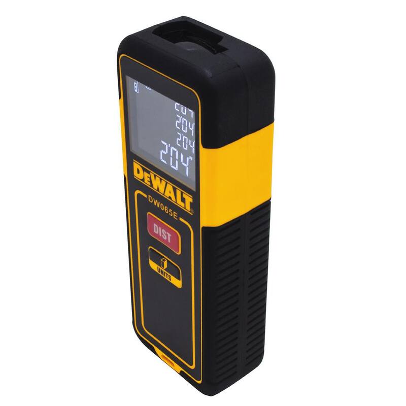 Nivel láser de líneas cruzadas DEWALT con láser verde y medidor de distancia de 65 pies de regalo - DW088CGw065E