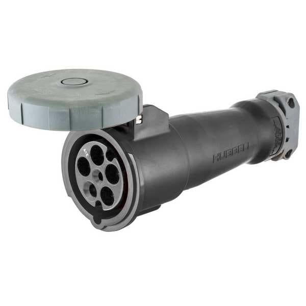 Conector de hoja recta Hubbell Wiring Device-Kellems, 100 A, 347/600V AC, Trifásico, 4 Polos, Puesta a tierra IEC - HBLS5100C5W