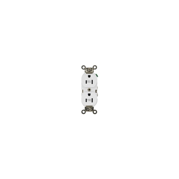 Receptáculos eléctricos Leviton WR 15A Duplex Comercial Blanco - WBR15-W