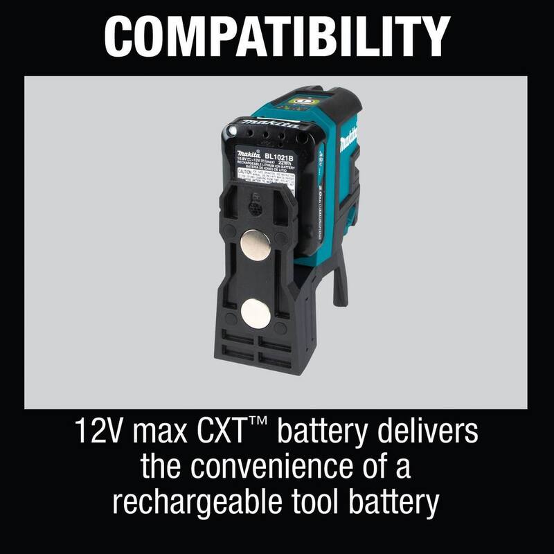 Kit de láser verde auto nivelante de línea cruzada/4 puntos Makita 12V máx CXT (2.0 Ah) - SK106GDNAX