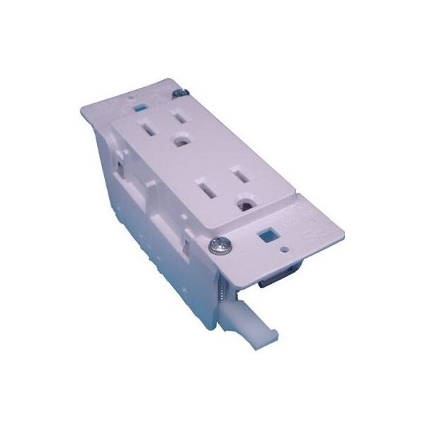 United States Hdw Mfg/U S Hardware WHT DPLX Receptacle - E-120C