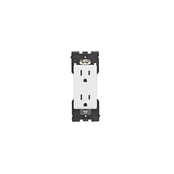 Leviton NEMA NEMA 5-15R 2.15 in H x Wallplate Mount - RER15-WW