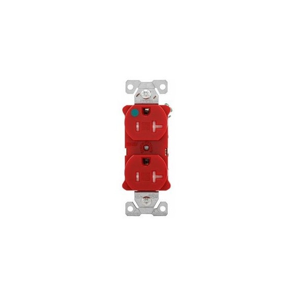 Tomacorrientes dobles Eaton 2P 20A 125V Rojo con Protección contra manipulaciones - TR8300RD