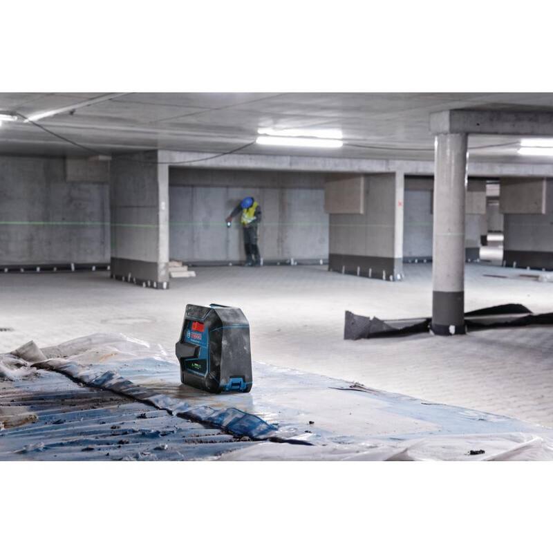 Bosch 100 ft. Láser de autonivelación verde con tecnología VisiMax, trípode compacto Mount Plus con altura extensible - GCL10040G+BT150