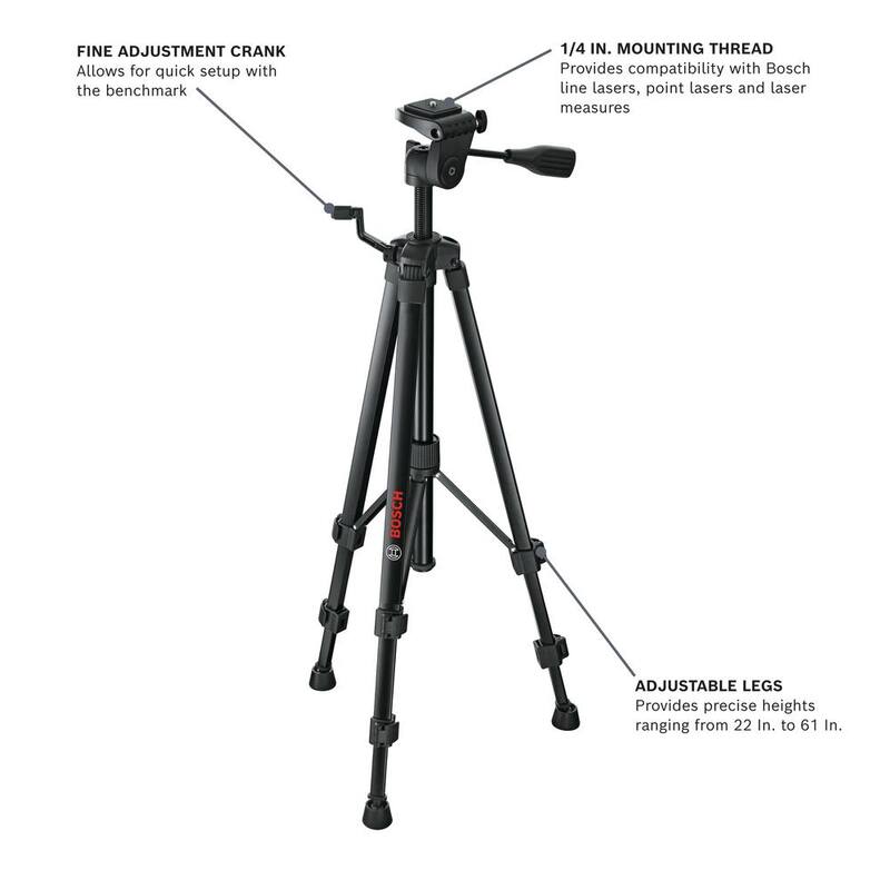 Bosch 100 ft. Láser de autonivelación verde con tecnología VisiMax, trípode compacto Mount Plus con altura extensible - GCL10040G+BT150