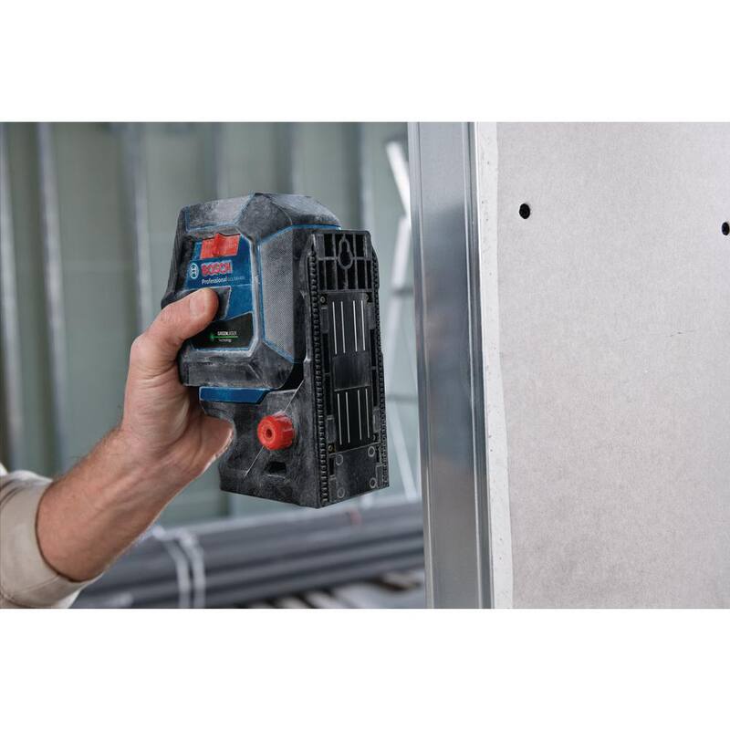 Bosch 100 ft. Láser de autonivelación verde con tecnología VisiMax, trípode compacto Mount Plus con altura extensible - GCL10040G+BT150